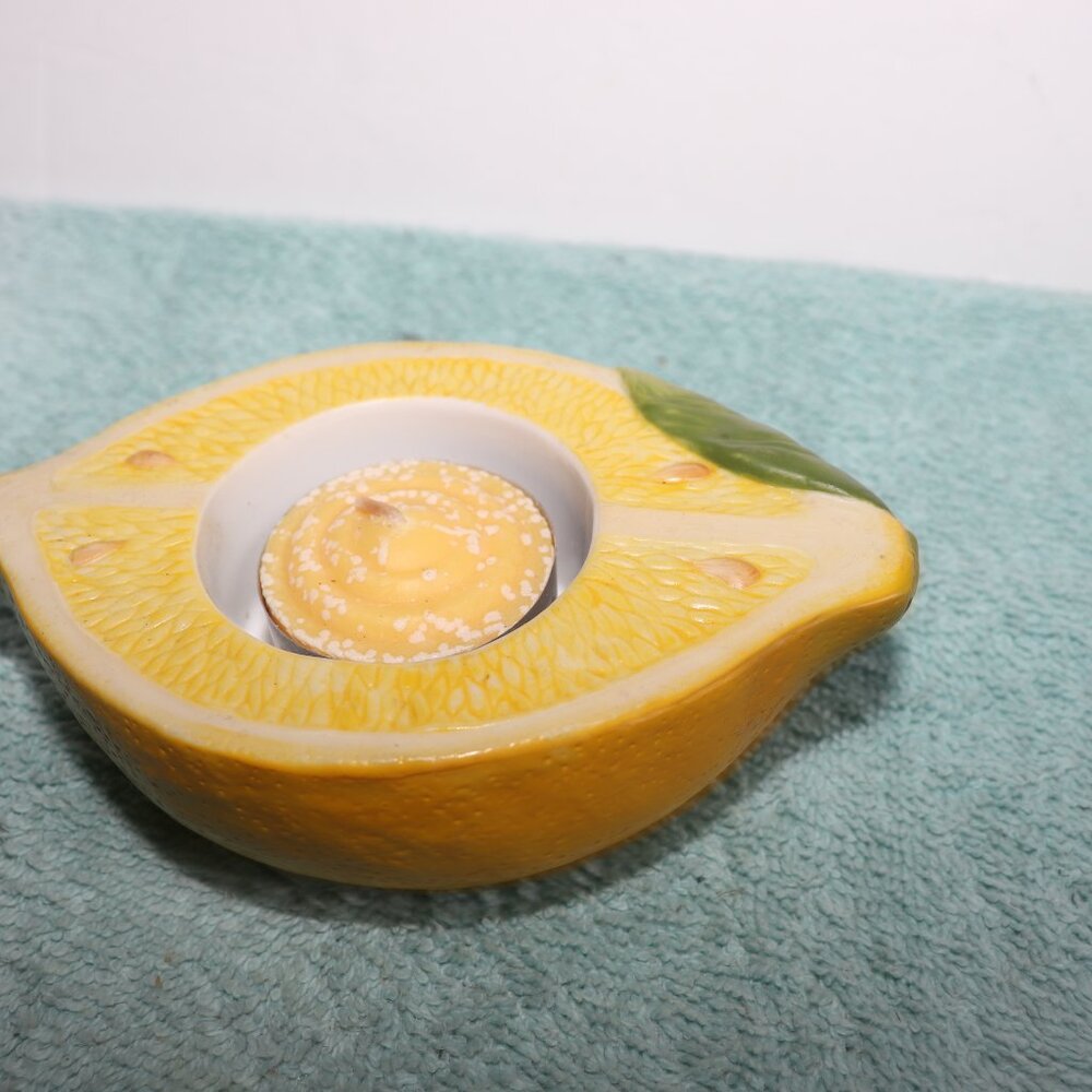 Partylite Ceramic Fruit Tealite Candle Holders SET OF 2 - Picture 3 of 5